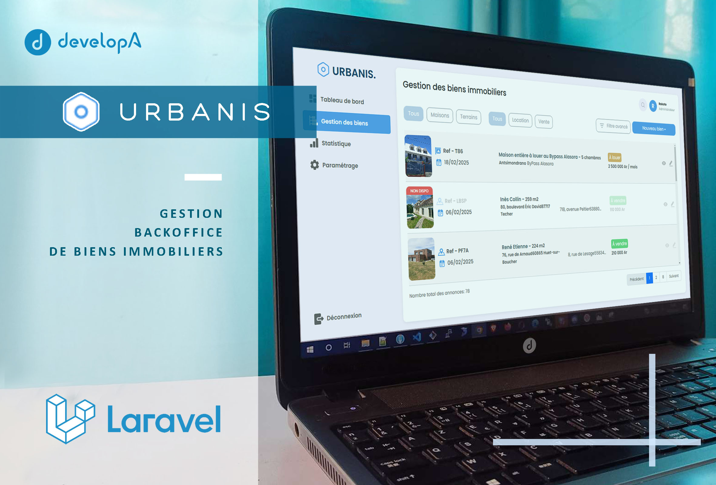 Urbanis : un MVP développé sous Laravel