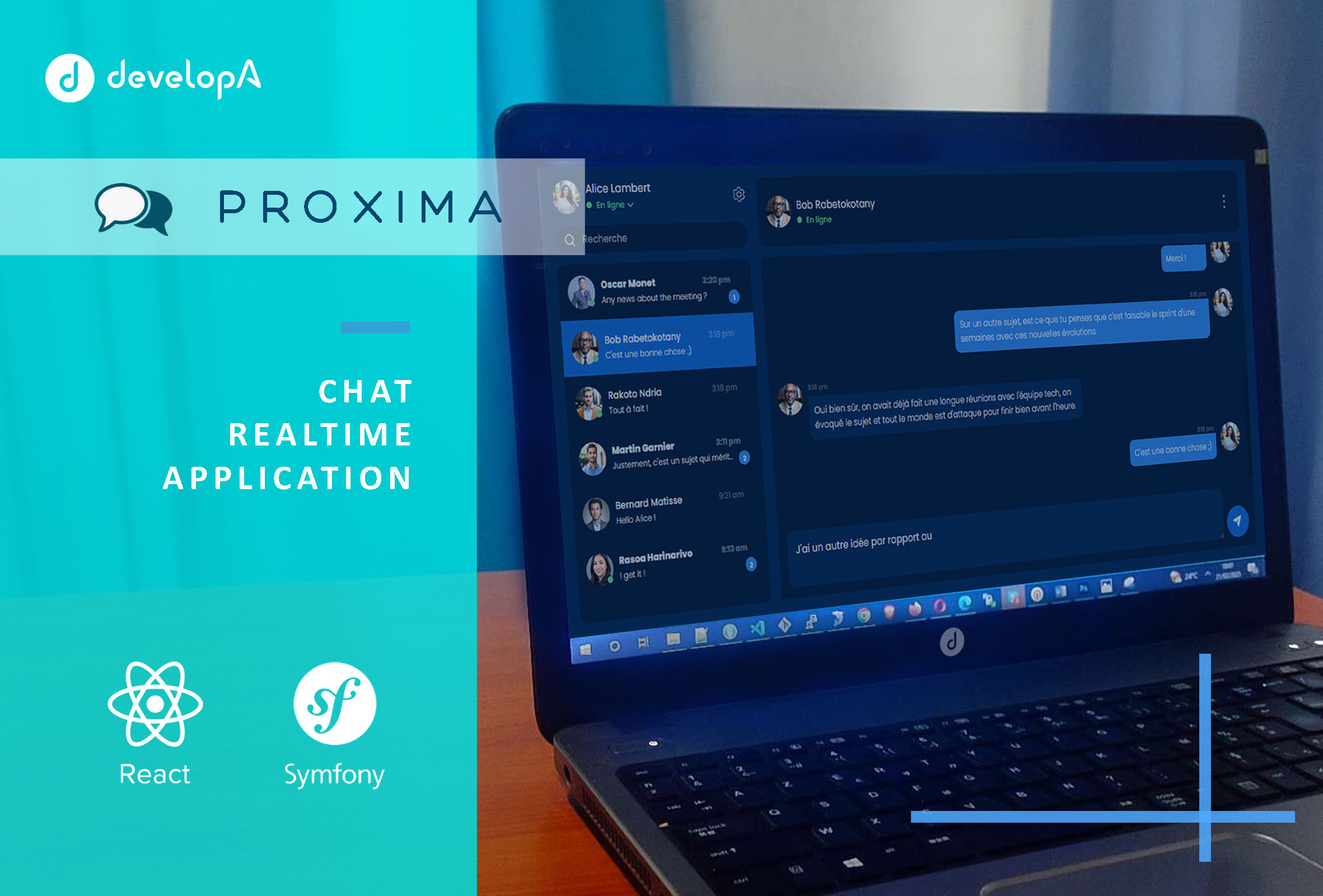 PROXIMA : Un MVP de Chat Instantané développé avec Symfony et React